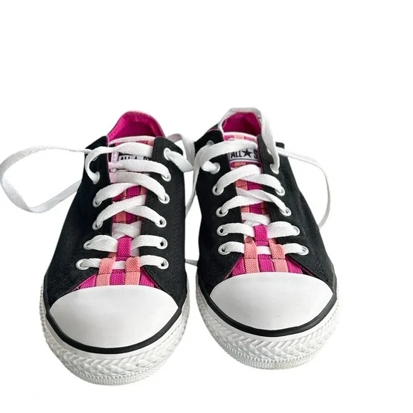 CONVERSE ALL STAR CHUCK TAYLOR Loopholes Low Top Sneakers Jr5.5 W7.5-8 EC - Picture 6 of 10